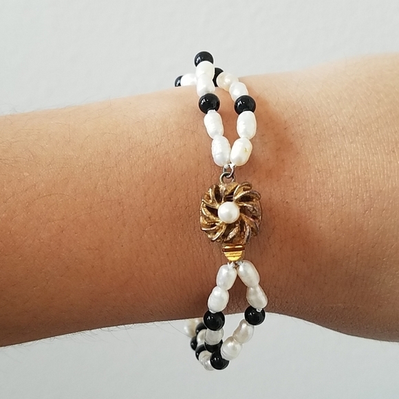 Twisting Seed Pearl Necklace and Bracelet - Picture 2 of 5